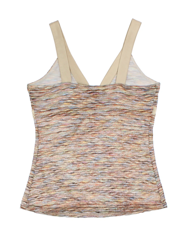 Y2K Morgan Metallic Abstract Tank Top (Size S)