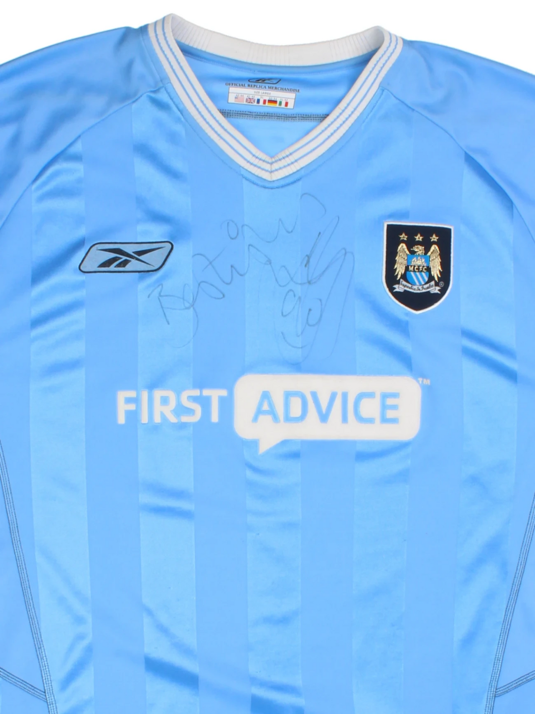 03/04 Reebok Manchester City Home Football Shirt (Size L)