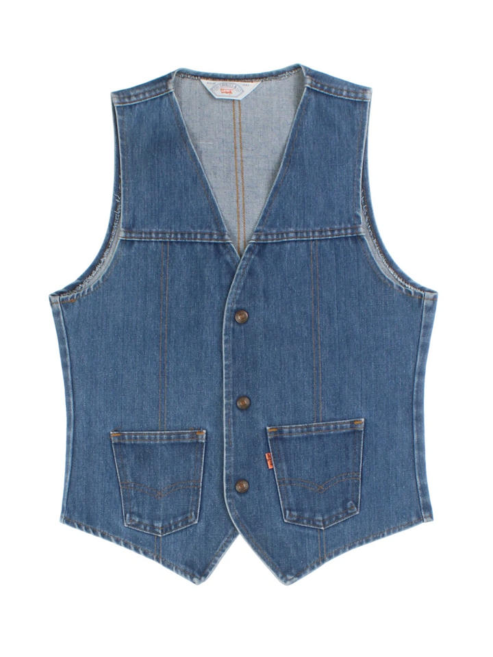 Levi Strauss Blue Denim Vest (Size M)