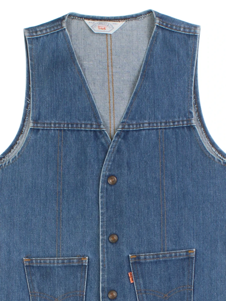 Levi Strauss Blue Denim Vest (Size M)