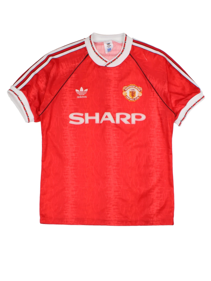 88/90 Adidas Manchester United Home Football Shirt (Size S)