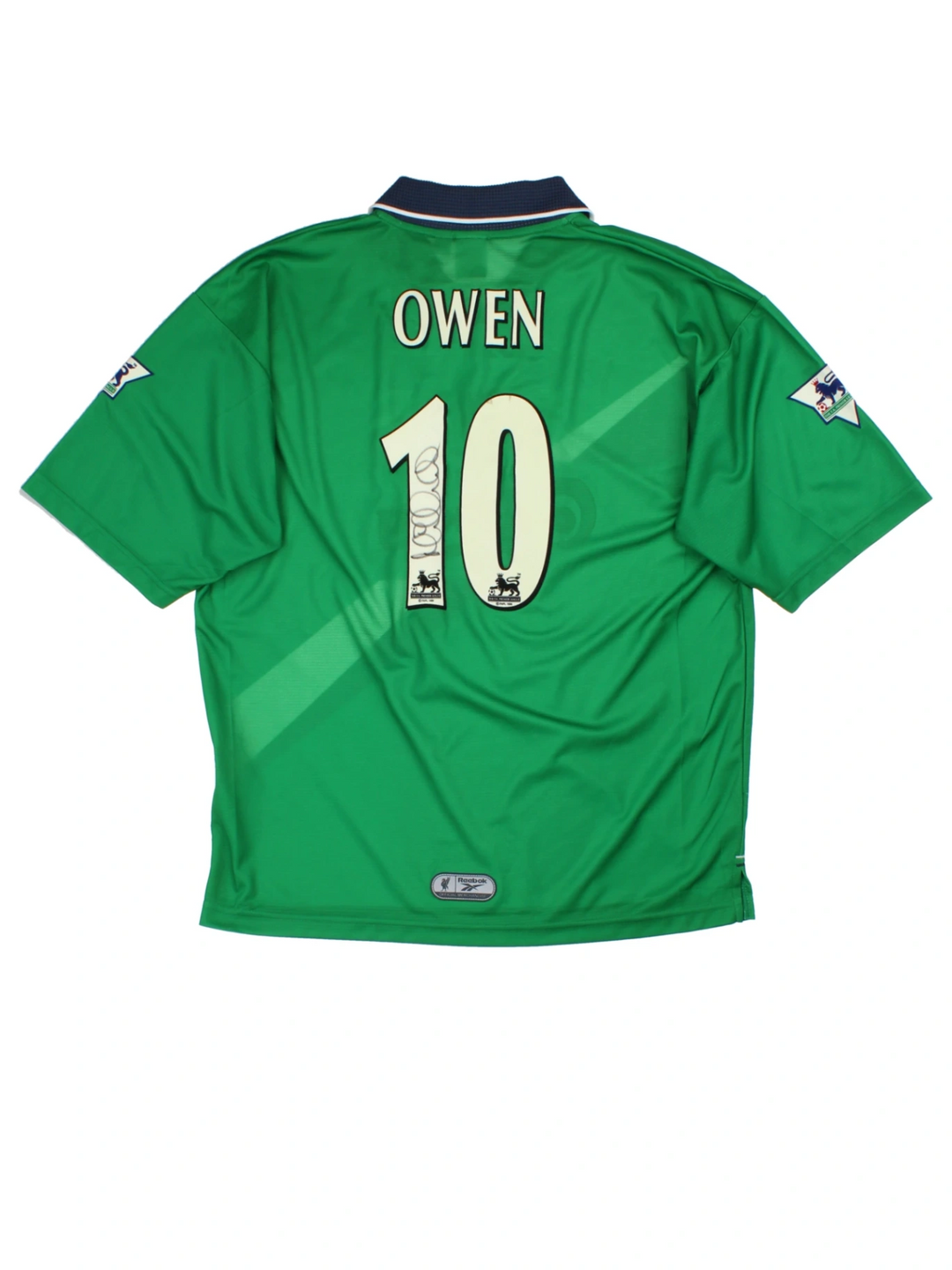 99/00 Reebok Liverpool F.C. Away Football Shirt Signed Michael Owen (Size XL)