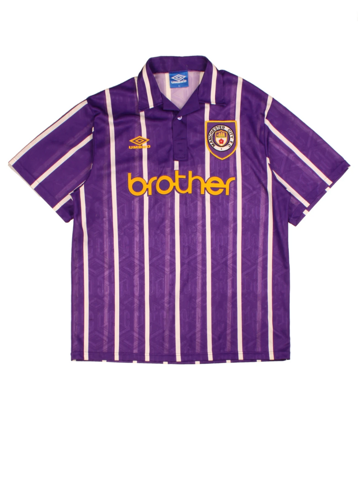 93/94 Umbro Manchester City Away Football Shirt (Size XL)