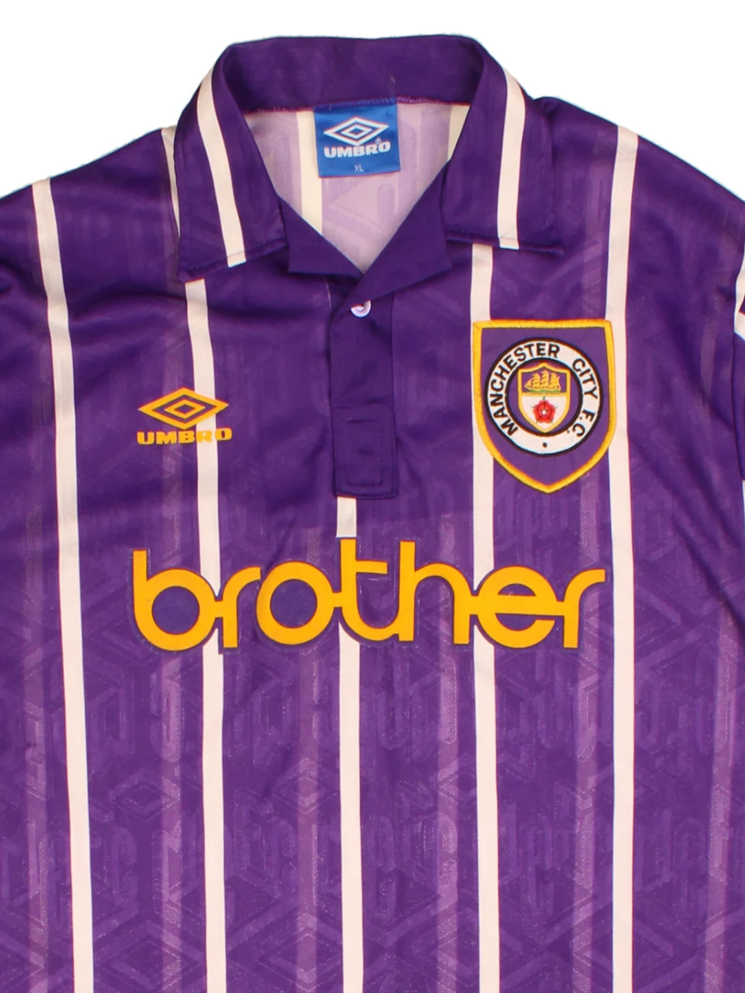 93/94 Umbro Manchester City Away Football Shirt (Size XL)