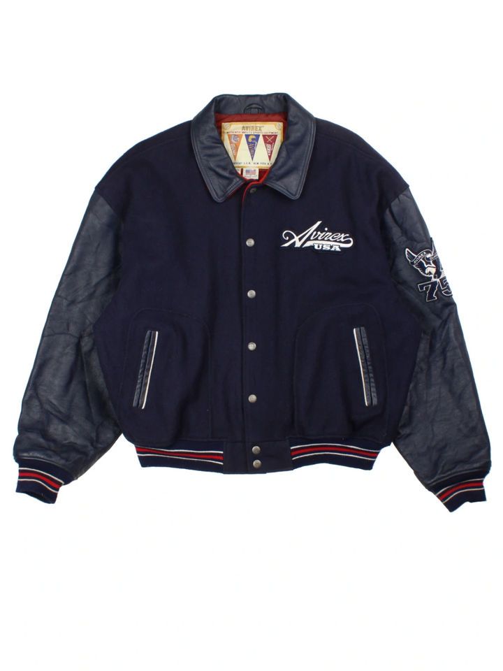 Avirex USA Navy Varsity Jacket (Size XXXXL)