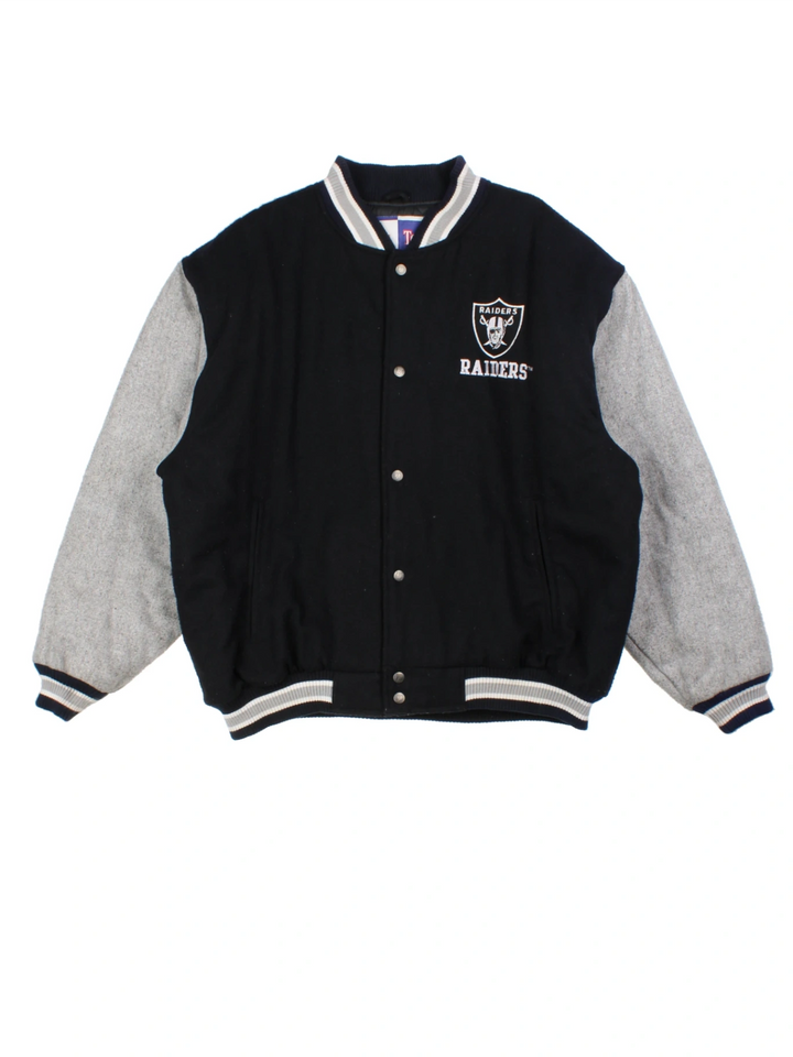 90's Oakland Raiders NFL Varsity Jacket (Size XL)