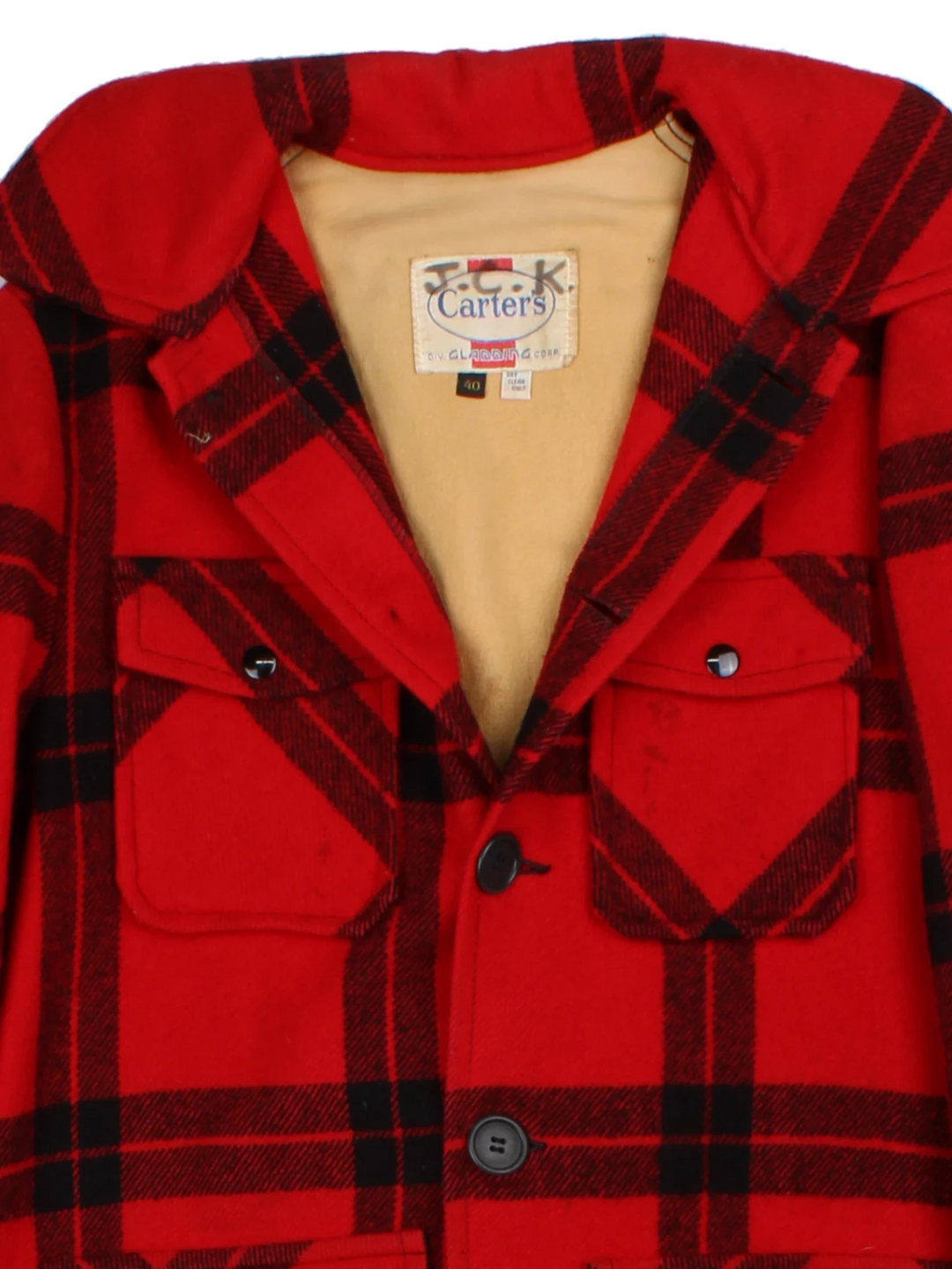 50s Carters Buffalo Check Hunting Jacket (Size M)