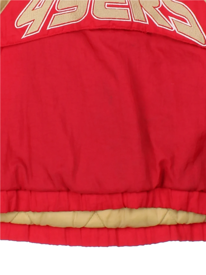 90's Starter San Francisco 49ers Red Hooded Jacket (Size L)