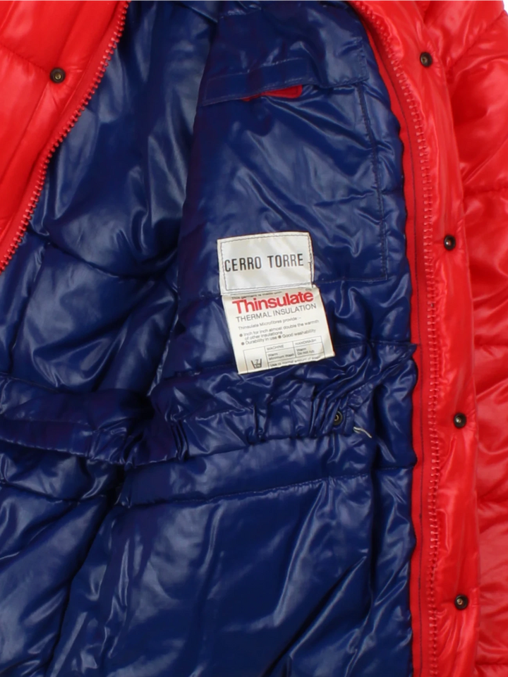 80s Mountain Equipment Cerro Torre Red Down Puffer Jacket (Size M)