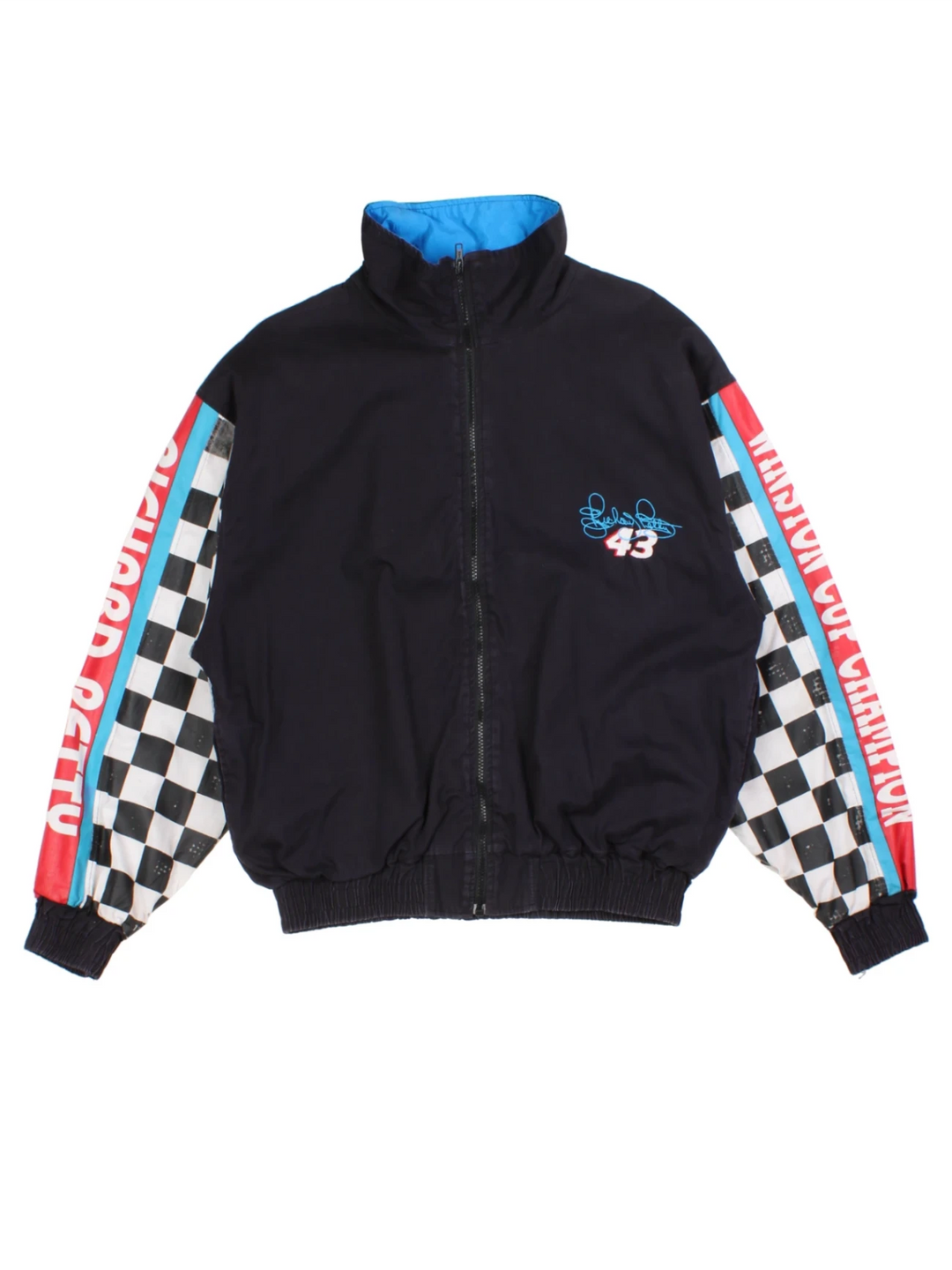 80s Richard Petty NASCAR Black Racing Jacket (Size M)