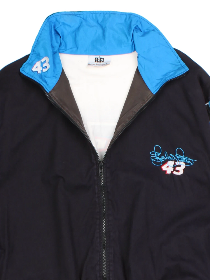 80s Richard Petty NASCAR Black Racing Jacket (Size M)