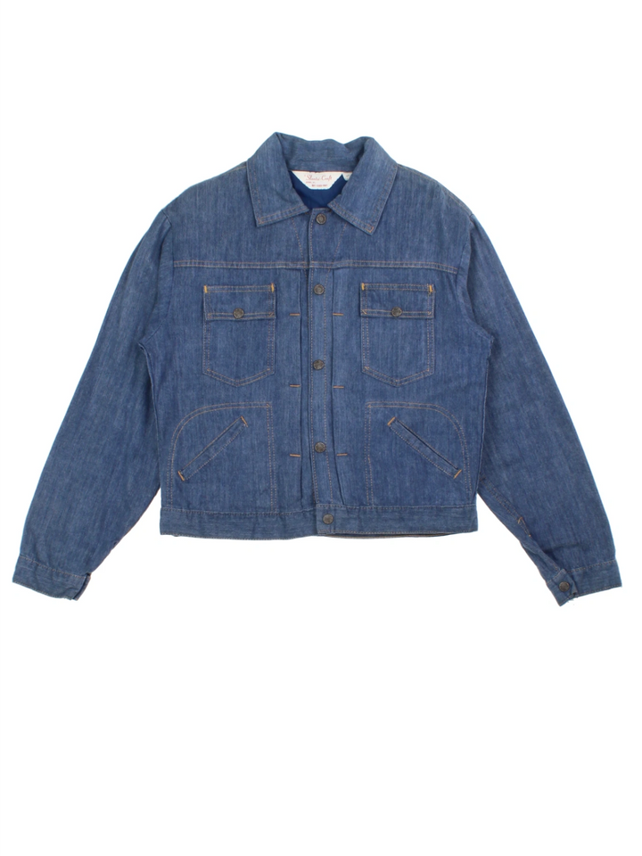 70s Slantzi Craft Embroidered Denim Jacket (Size M)