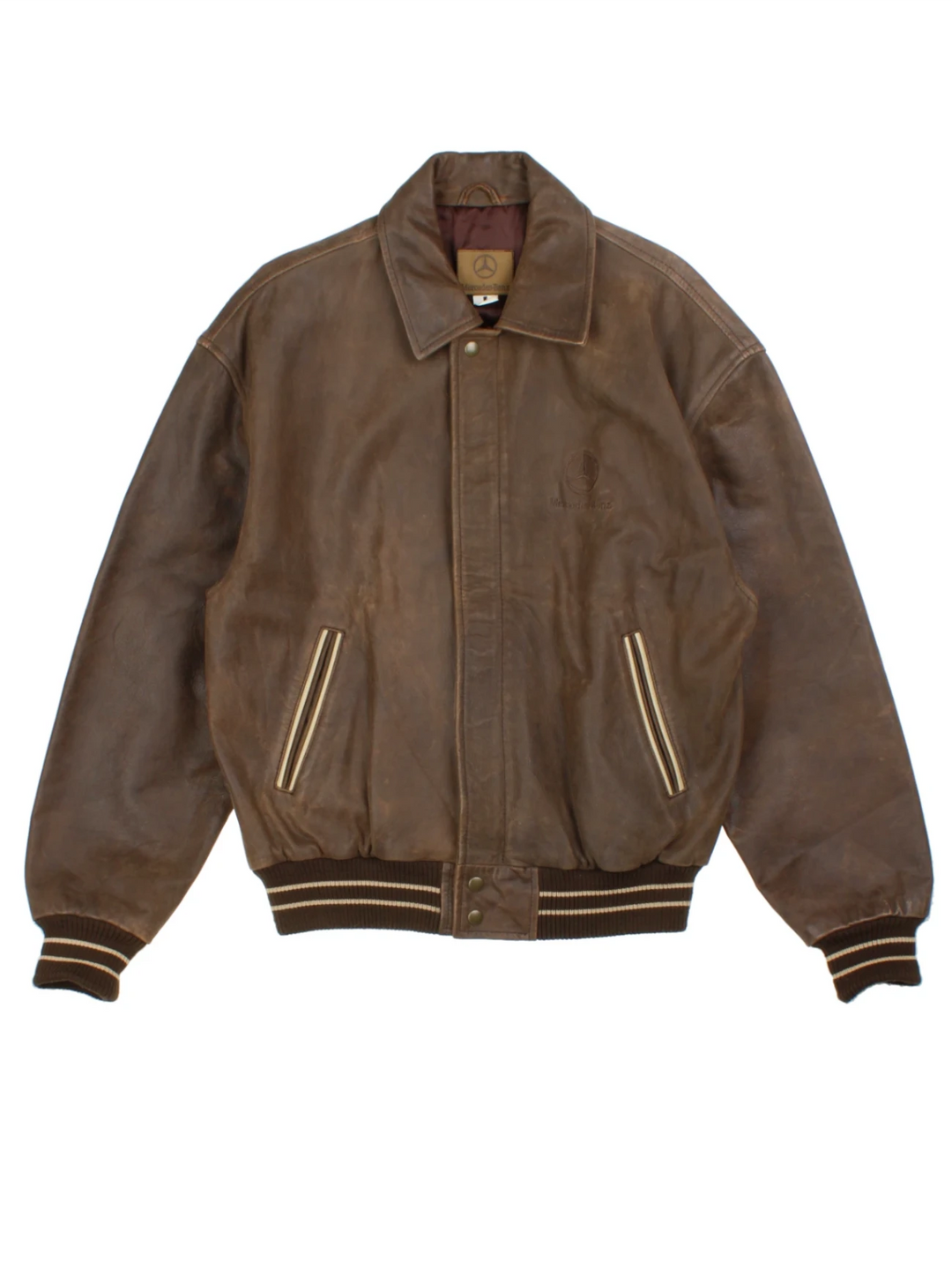Mercedes-Benz Brown Leather Jacket (Size L)