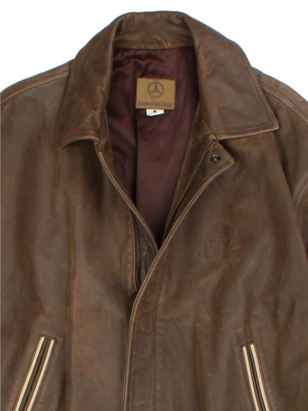 Mercedes-Benz Brown Leather Jacket (Size L)