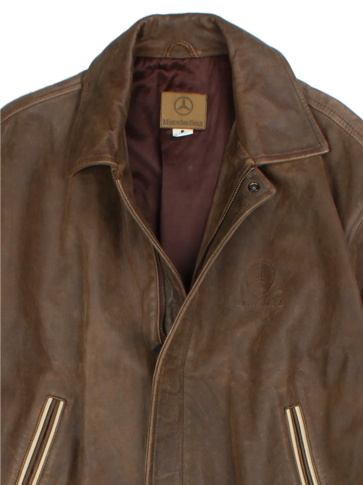 Mercedes-Benz Brown Leather Jacket (Size L)