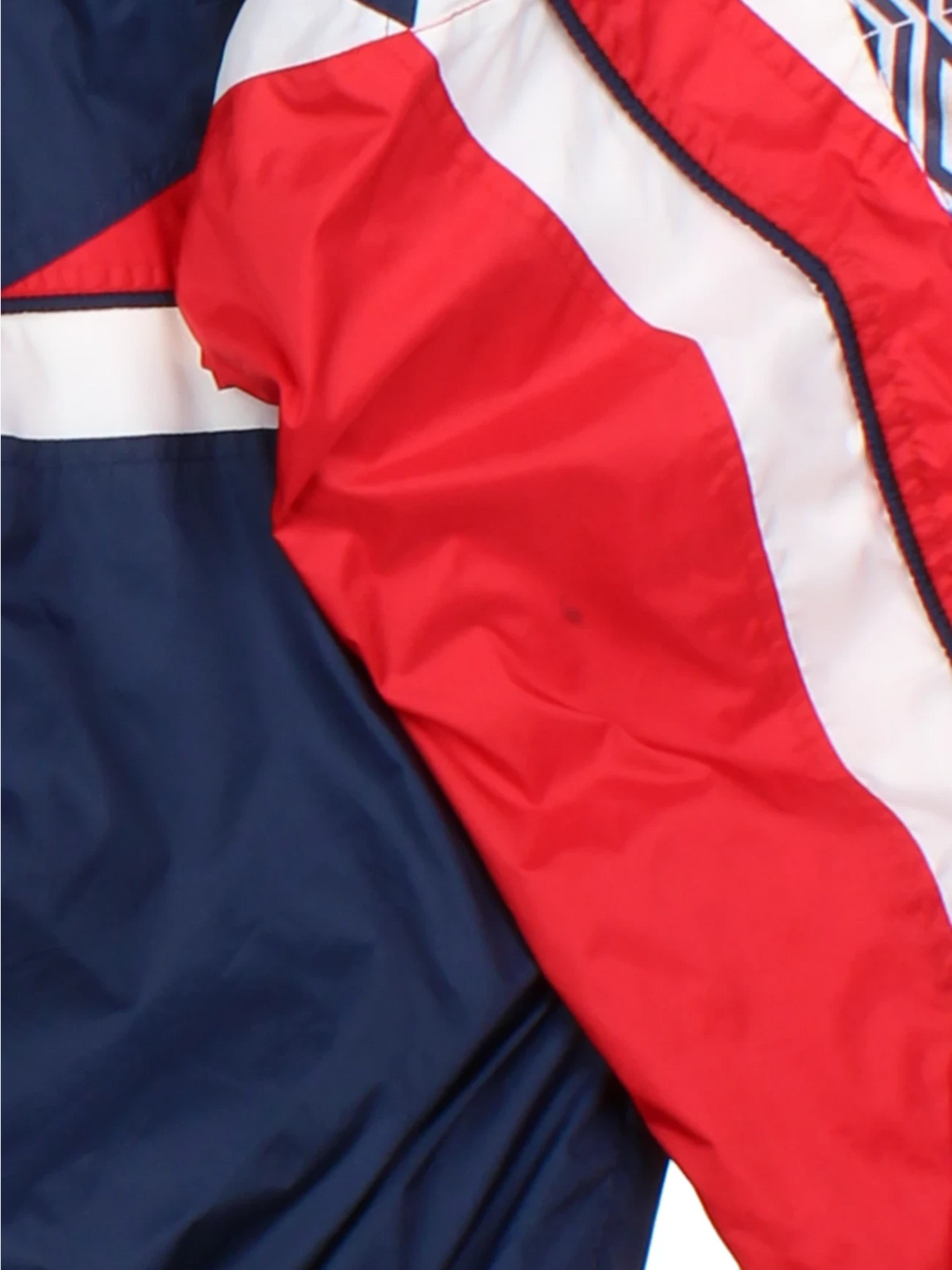 90's Umbro Navy Colourblock Zip-Up Tracksuit Tops (Size L)