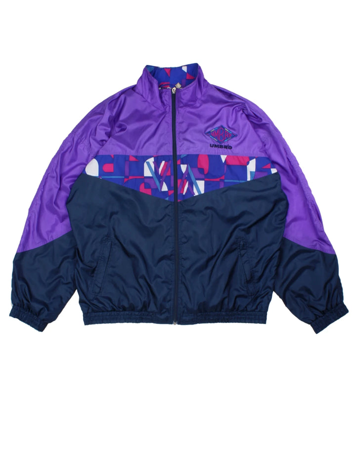 90s Umbro Colourblock Tracksuit Top (Size XXL)