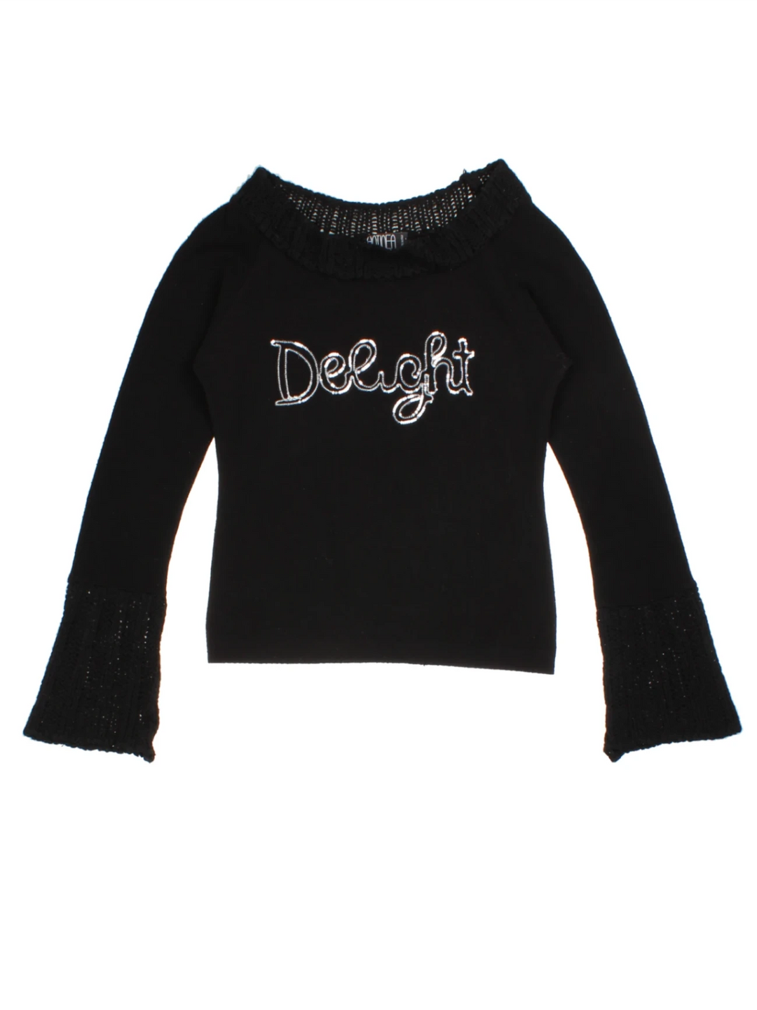Y2K Black Graphic Jumper (Size M)