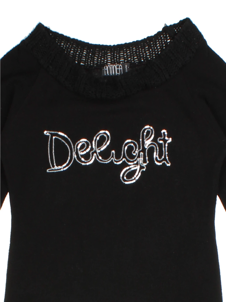 Y2K Black Graphic Jumper (Size M)