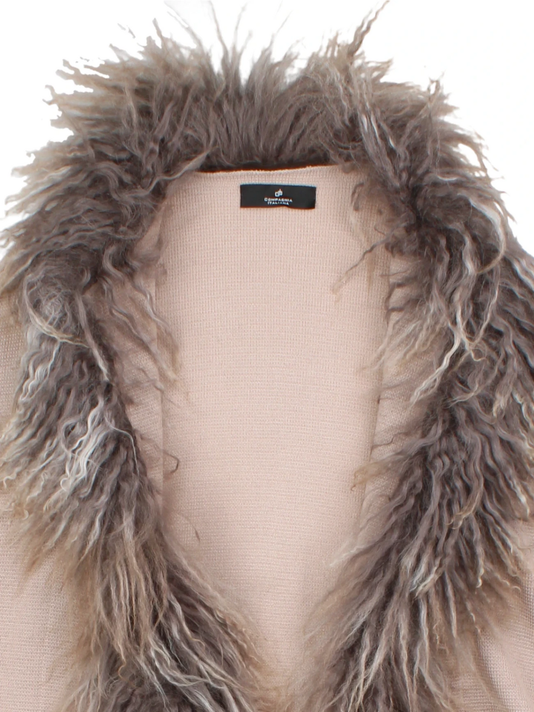 Y2K Mongolian Fur Trim Cape (Size M)