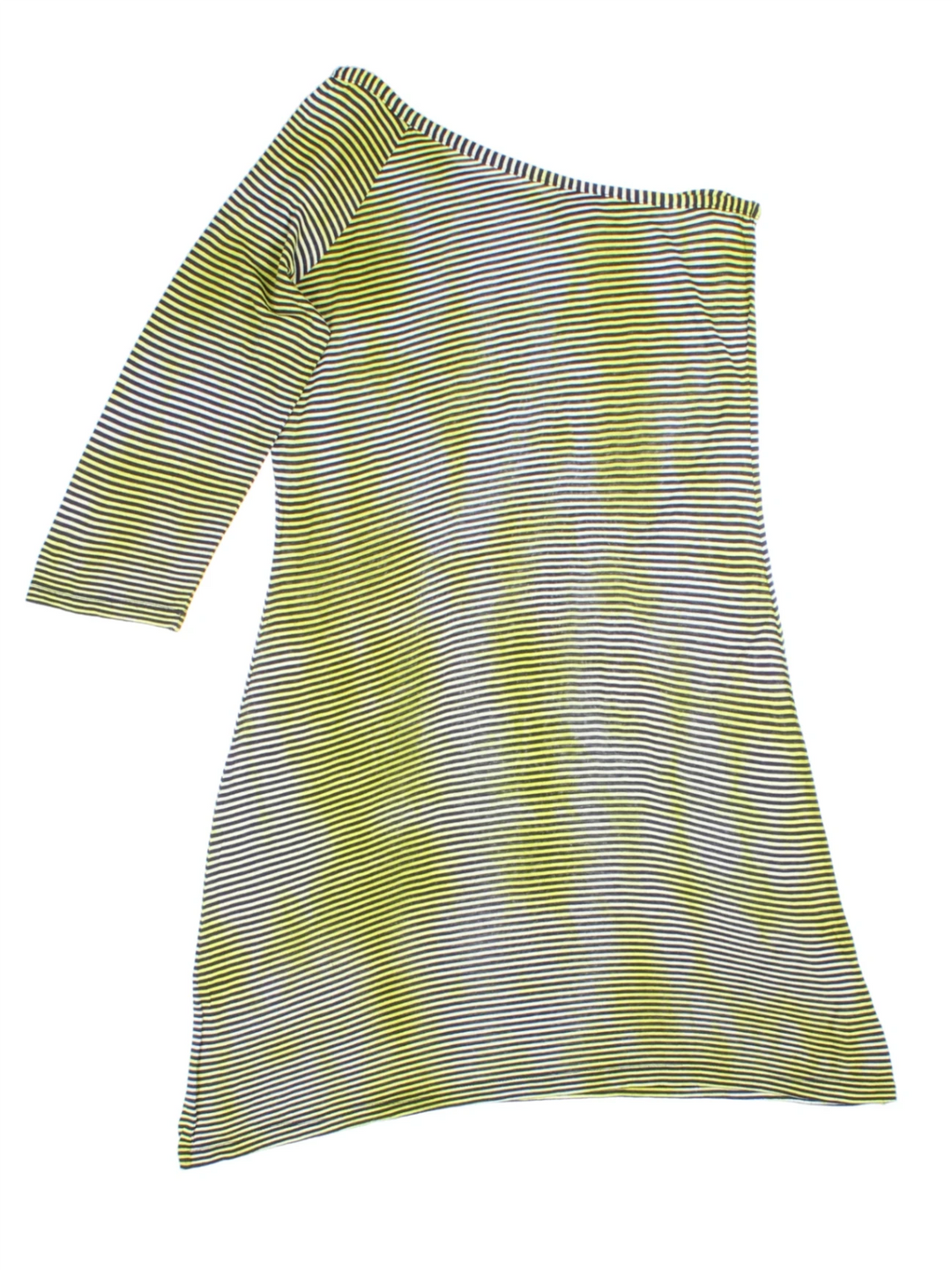 Y2K Save The Queen Asymmetrical Black Stripe Mini Dress (Size L)