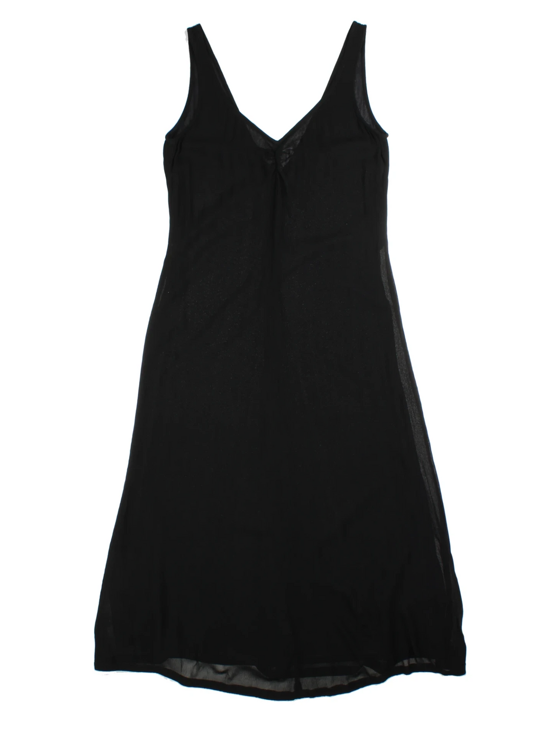 Armani Sleeveless V-Neck Black Midi Slip Dress (Size M)