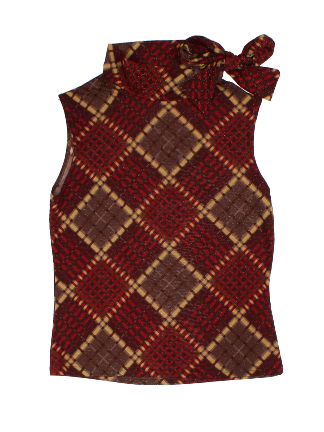 Y2K Red Sleeveless Top (Size M)