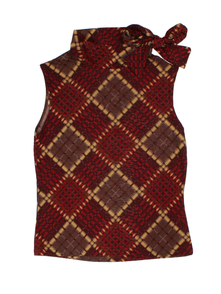 Y2K Red Sleeveless Top (Size M)