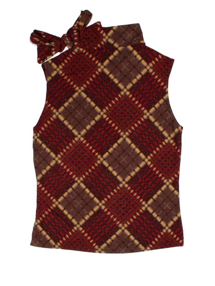 Y2K Red Sleeveless Top (Size M)