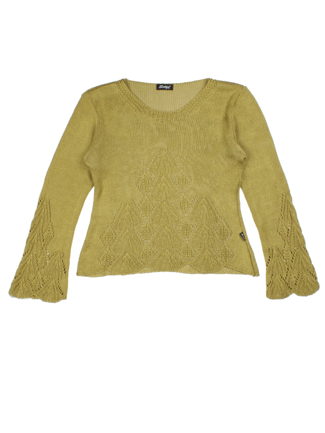 Y2K Yellow Textured Knit (Size S)