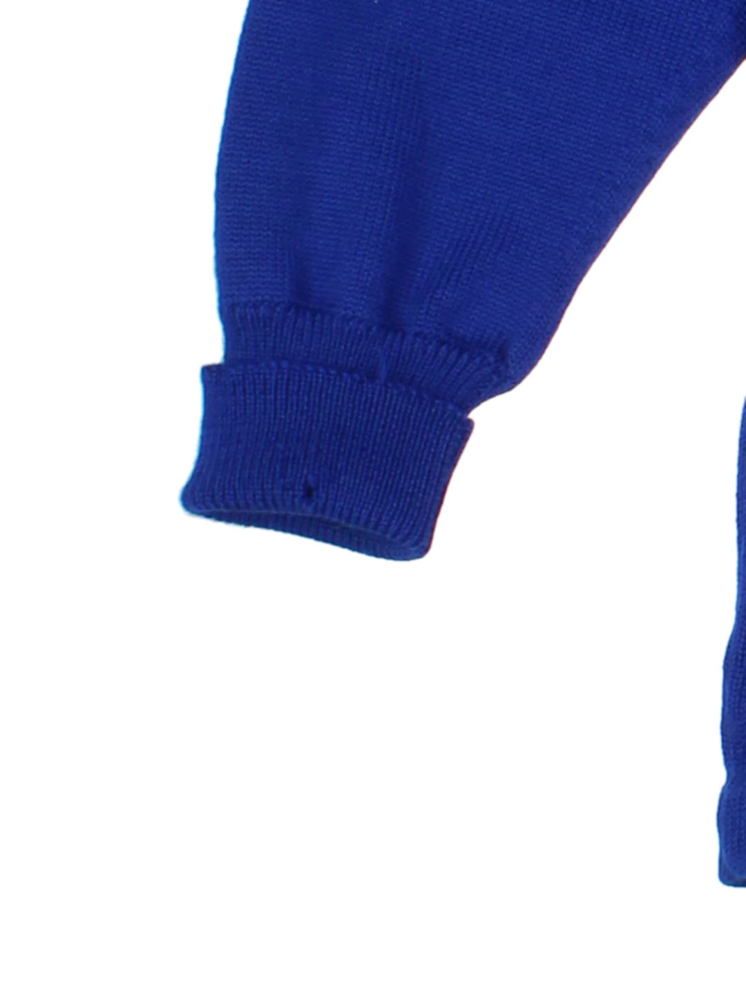 70's Blue Varsity Knit Cardigan (Size M)