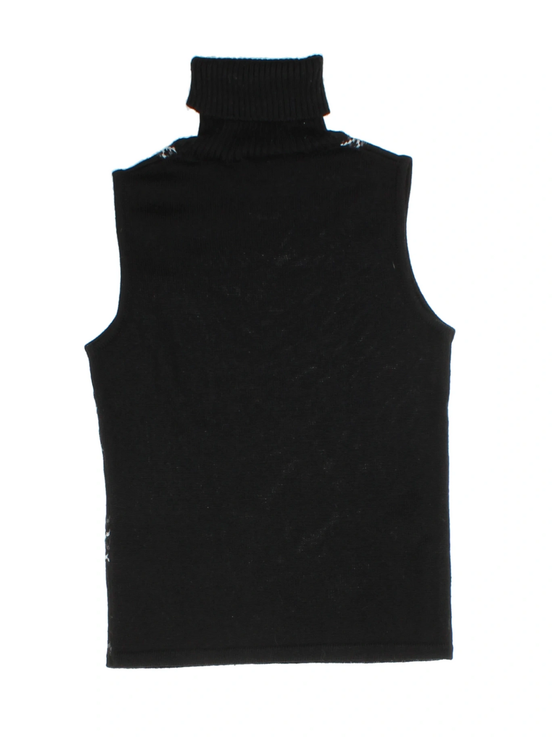 Y2K Black Argyle Studded Knit Sweater Vest (Size S)
