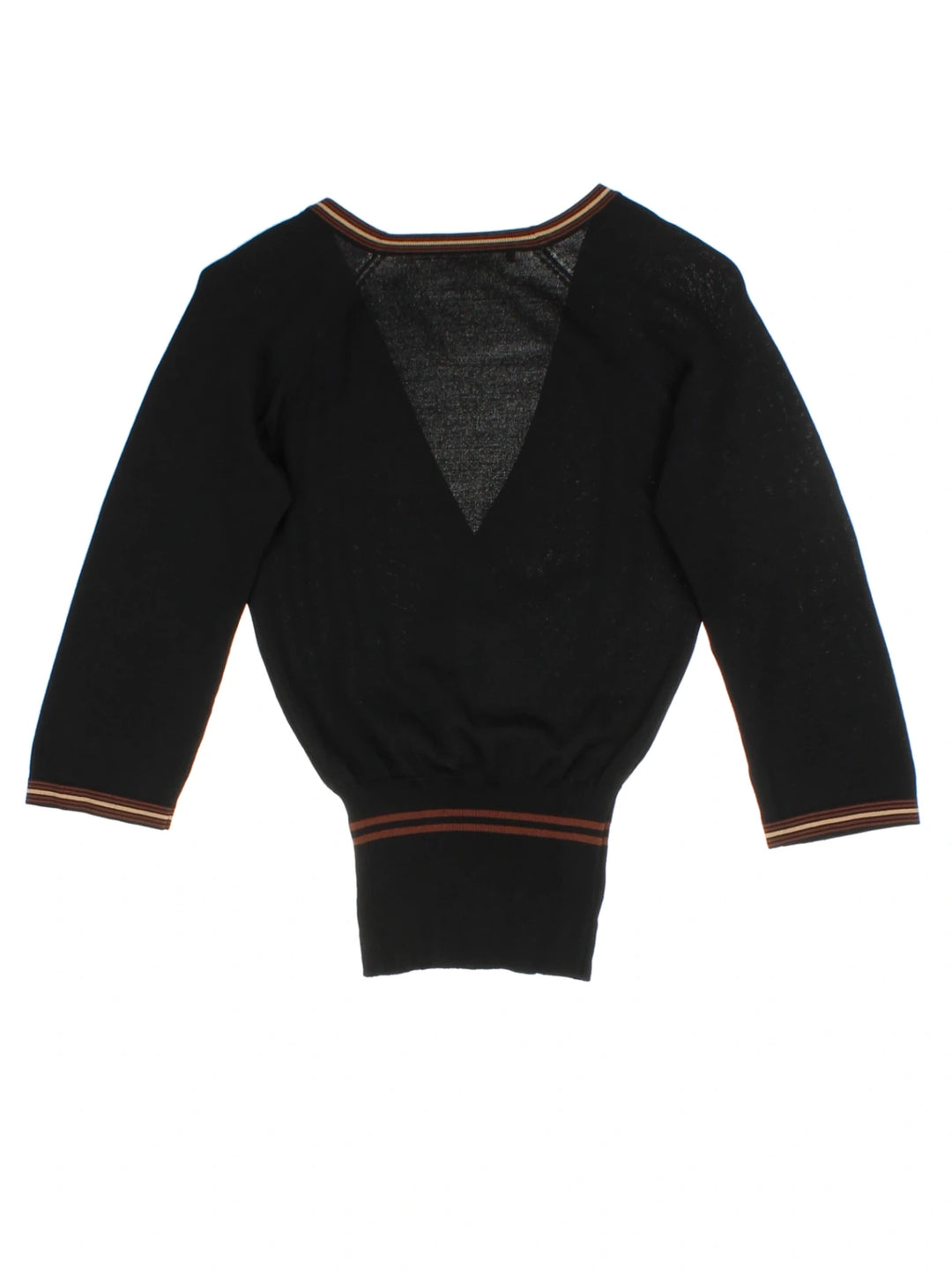 Y2K Black Wrap Knit Top (Size S)
