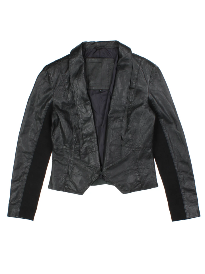 Y2K Dolce & Gabbana Black Leather Jacket (Size M)