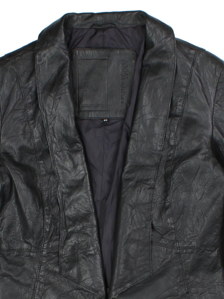 Y2K Dolce & Gabbana Black Leather Jacket (Size M)