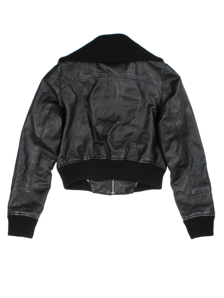 Aviatrix Leather Bomber Jacket (Size M)