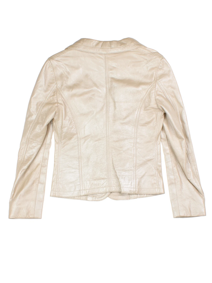 Y2K Leather Jacket (Size XXS)