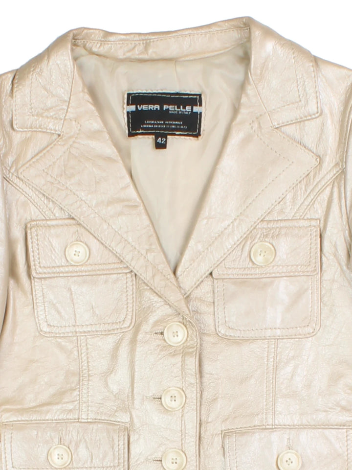 Y2K Leather Jacket (Size XXS)