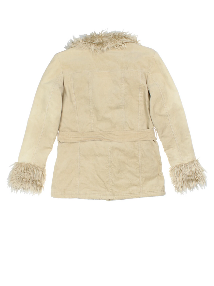 Y2K Tan Belted Jacket (Size M)