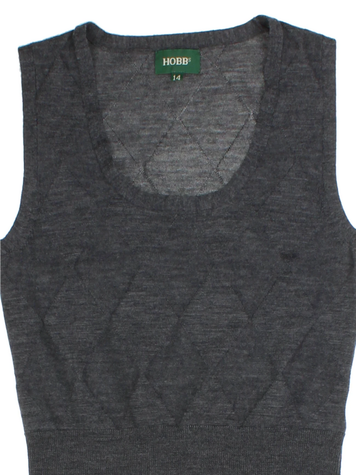 Hobbs Grey Knitted Vest (Size S)