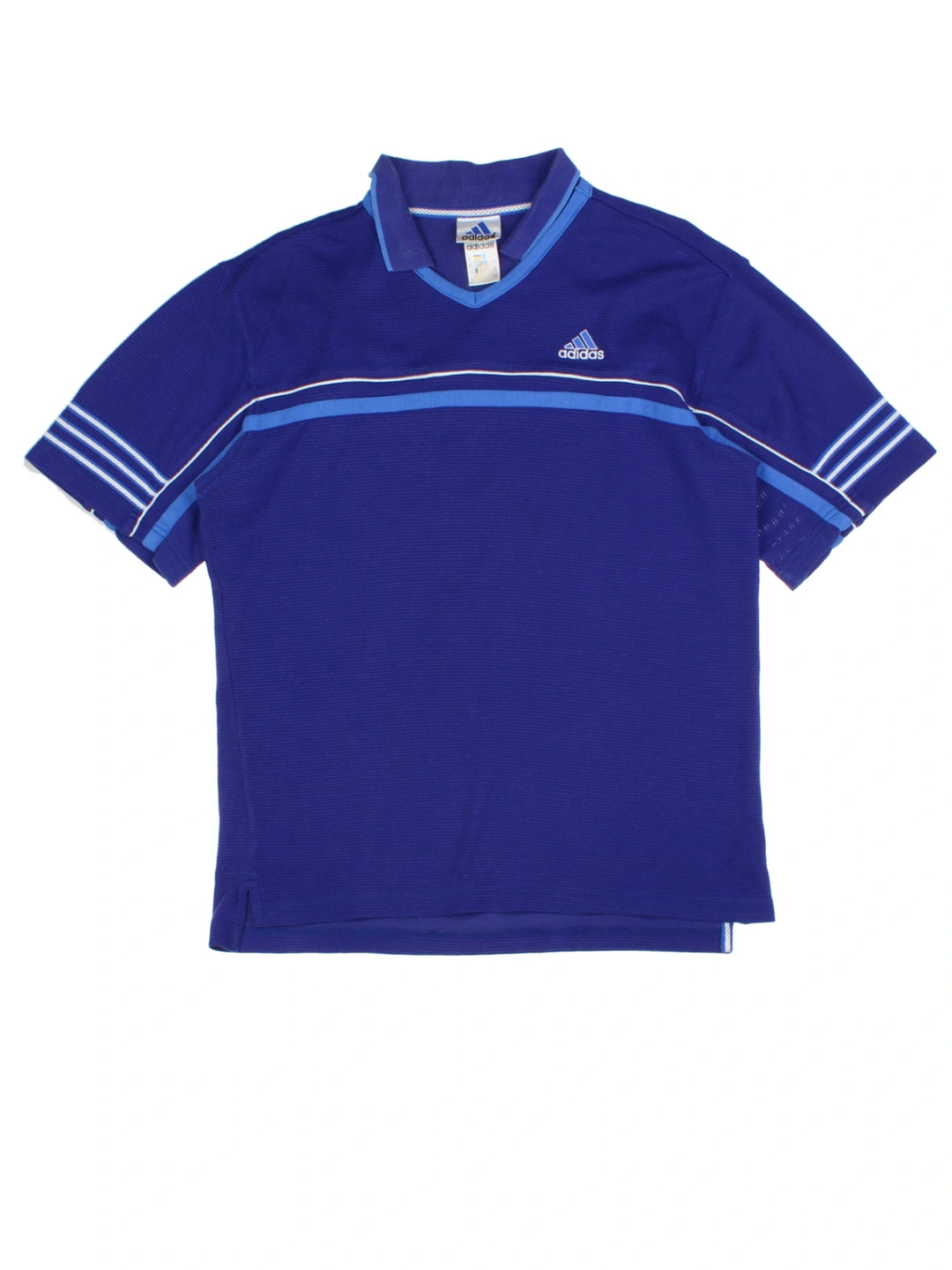 00s Adidas Blue Polo Shirt (Size M)