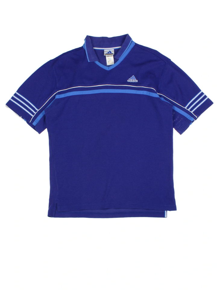 00s Adidas Blue Polo Shirt (Size M)