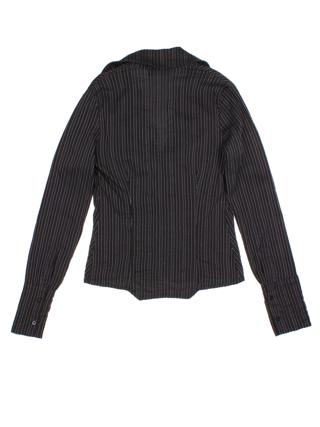 Y2K Black Pinstripe Shirt (Size M)