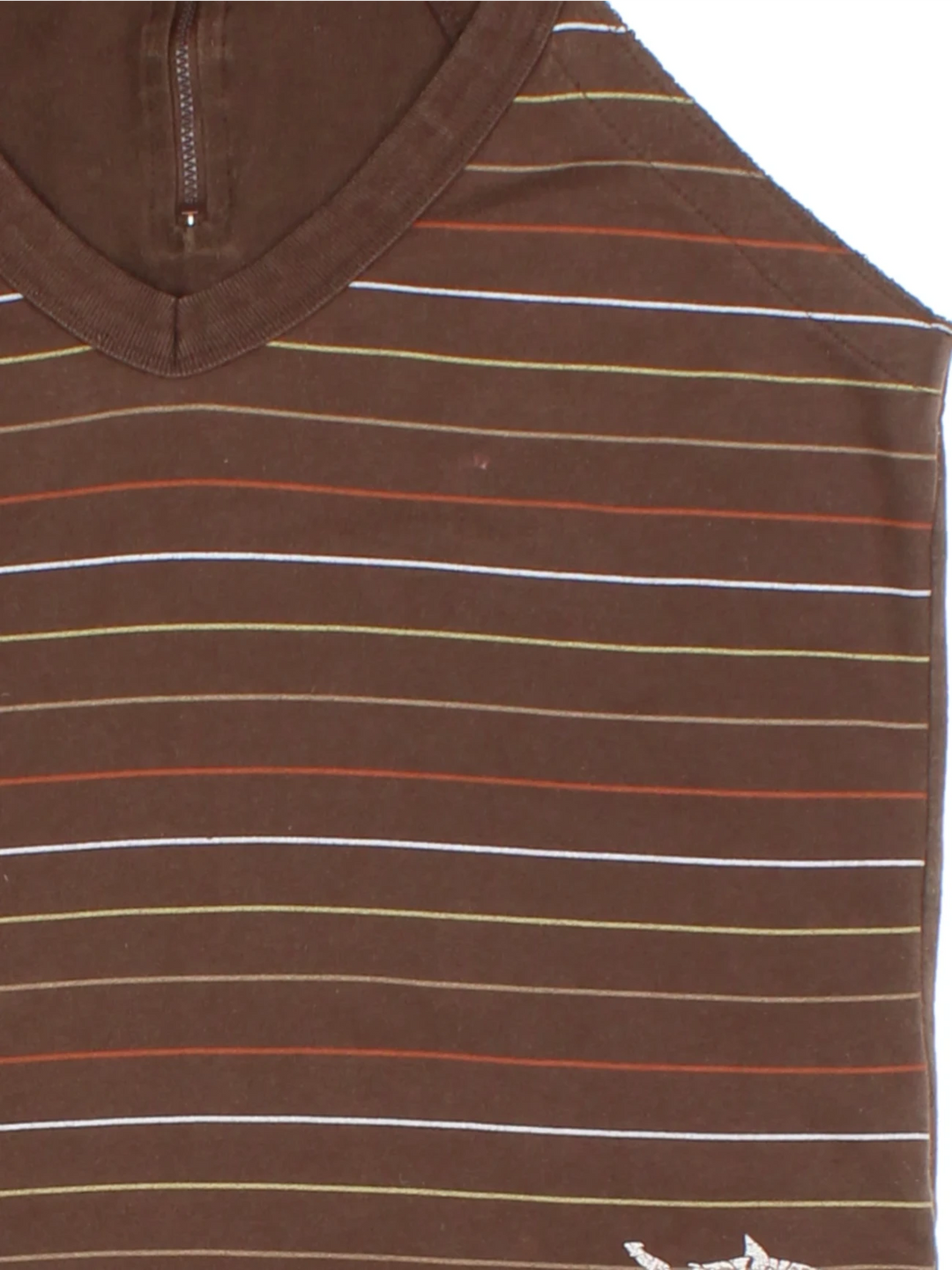 Levi Strauss Brown Stripe Racerback V-Neck Tank Top (Size S)