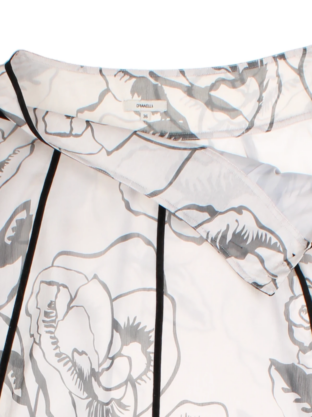 Y2K White Floral Layered Mini Skirt (Size S)