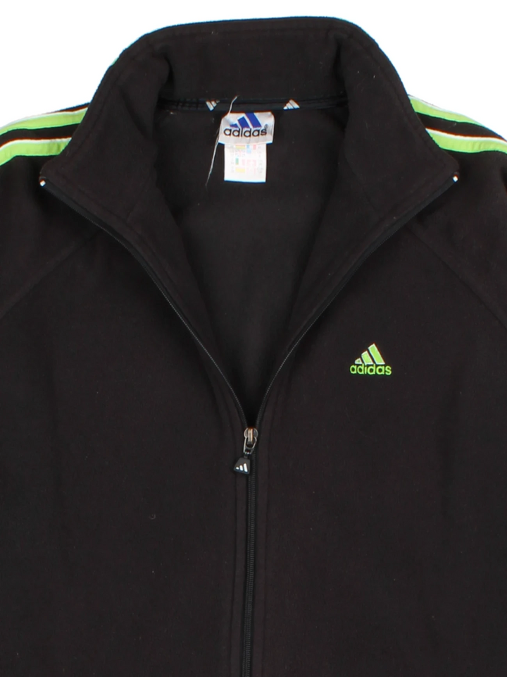 00s Adidas Black Zip Up Fleece (Size M)