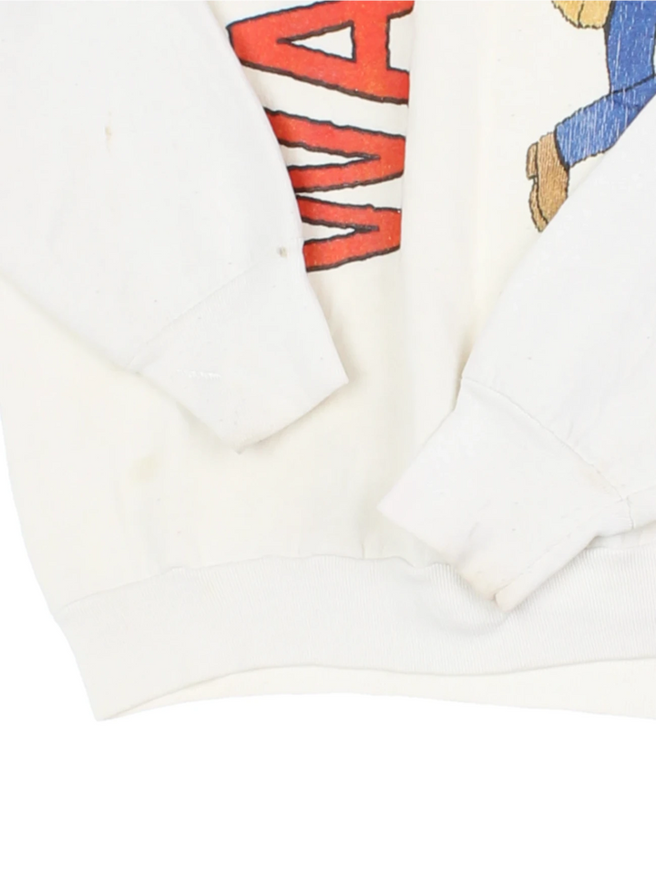 90s Waldo White Graphic Sweater (Size S)