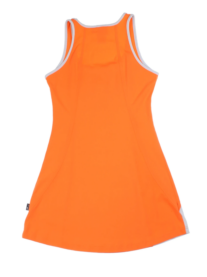 00s Adidas Orange Tennis Mini Dress (Size S)