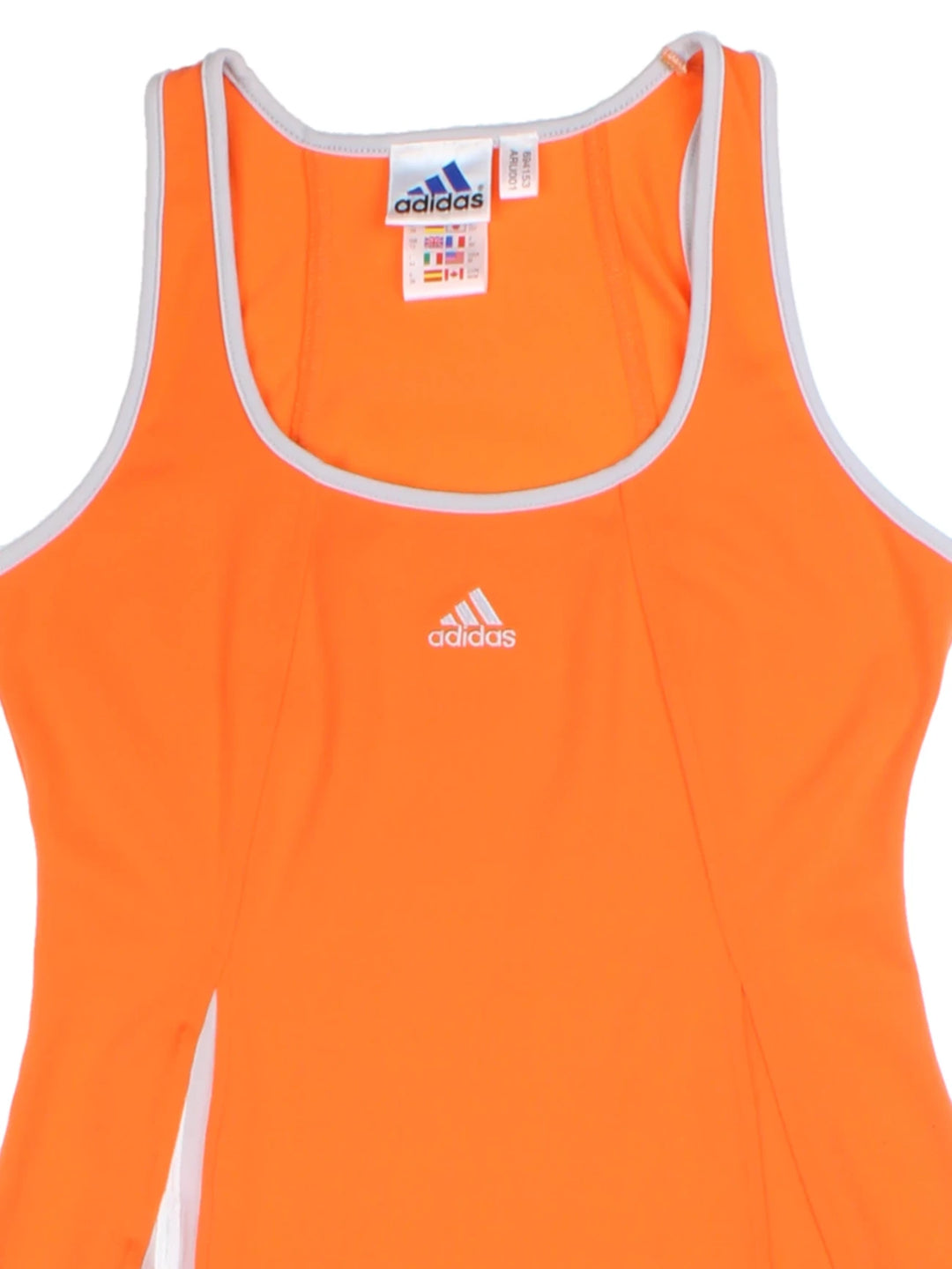 00s Adidas Orange Tennis Mini Dress (Size S)