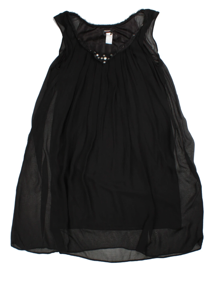 Y2K Miss Sixty Black Studded Shift Dress (Size S)